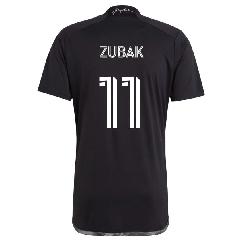 Kinder Ethan Zubak #11 Schwarz Auswärtstrikot Trikot 2024/25 T-Shirt