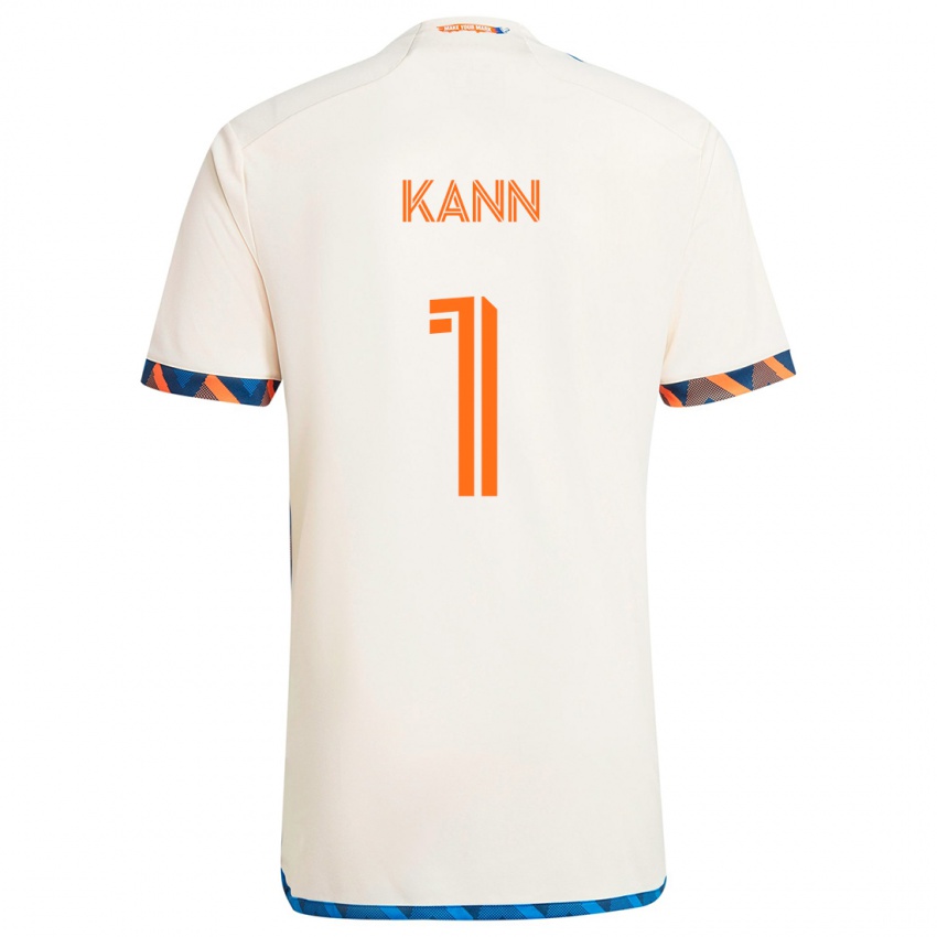 Kinder Alec Kann #1 Weiß Orange Auswärtstrikot Trikot 2024/25 T-Shirt