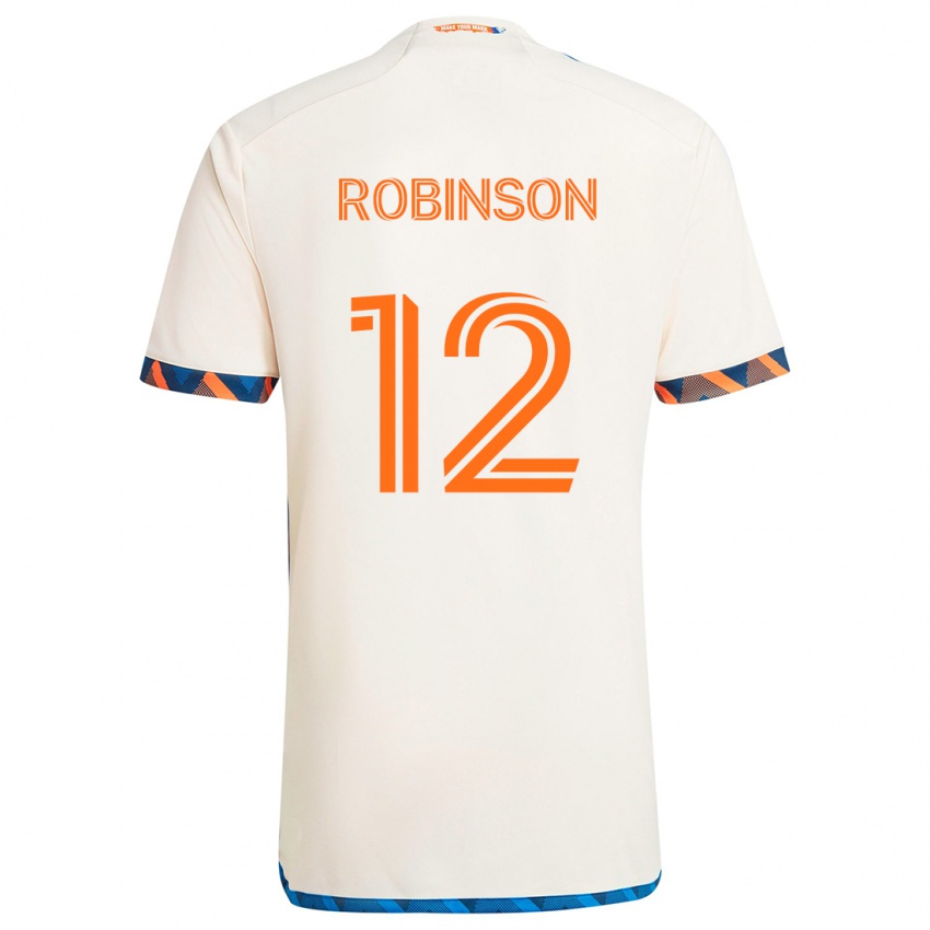 Kinder Miles Robinson #12 Weiß Orange Auswärtstrikot Trikot 2024/25 T-Shirt