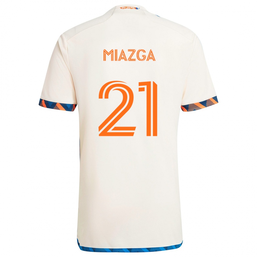 Kinder Matt Miazga #21 Weiß Orange Auswärtstrikot Trikot 2024/25 T-Shirt