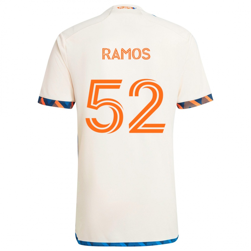 Kinder Yair Ramos #52 Weiß Orange Auswärtstrikot Trikot 2024/25 T-Shirt