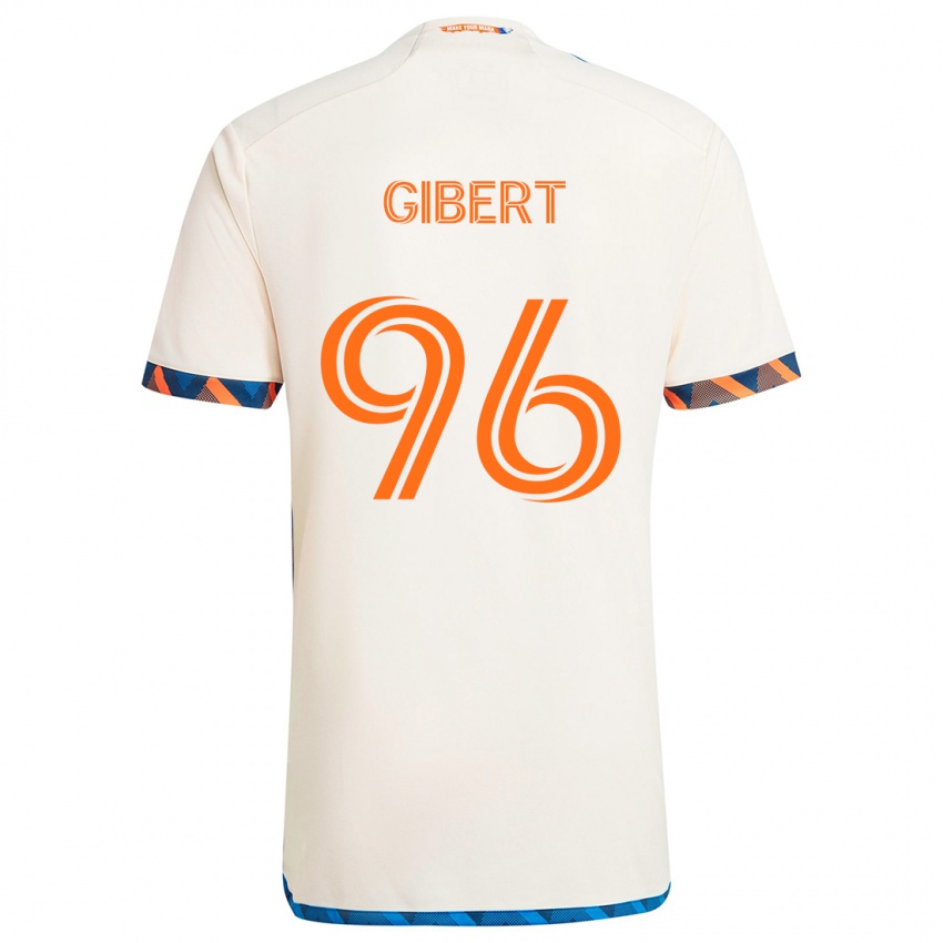 Kinder Gaël Gibert #96 Weiß Orange Auswärtstrikot Trikot 2024/25 T-Shirt