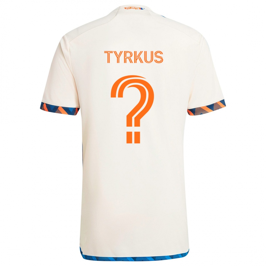 Kinder Illia Tyrkus #0 Weiß Orange Auswärtstrikot Trikot 2024/25 T-Shirt