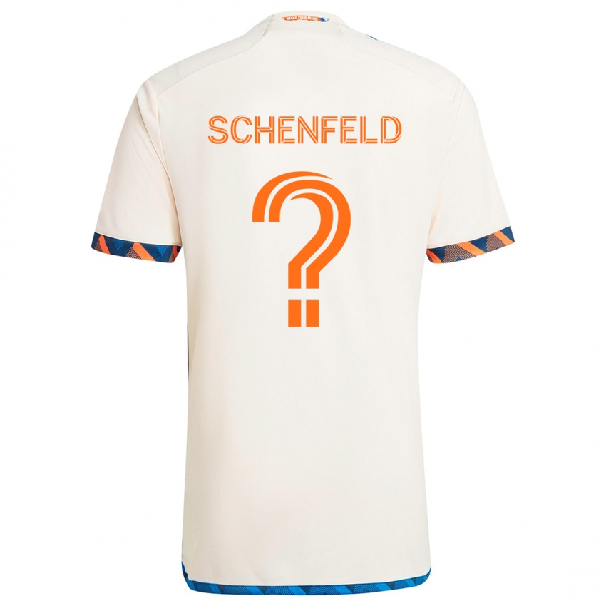 Kinder Matthew Schenfeld #0 Weiß Orange Auswärtstrikot Trikot 2024/25 T-Shirt