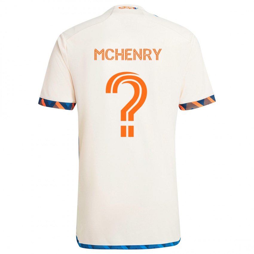 Kinder Nicholas Mchenry #0 Weiß Orange Auswärtstrikot Trikot 2024/25 T-Shirt