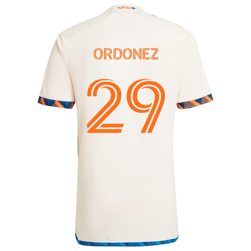 Kinder Arquímides Ordóñez #29 Weiß Orange Auswärtstrikot Trikot 2024/25 T-Shirt