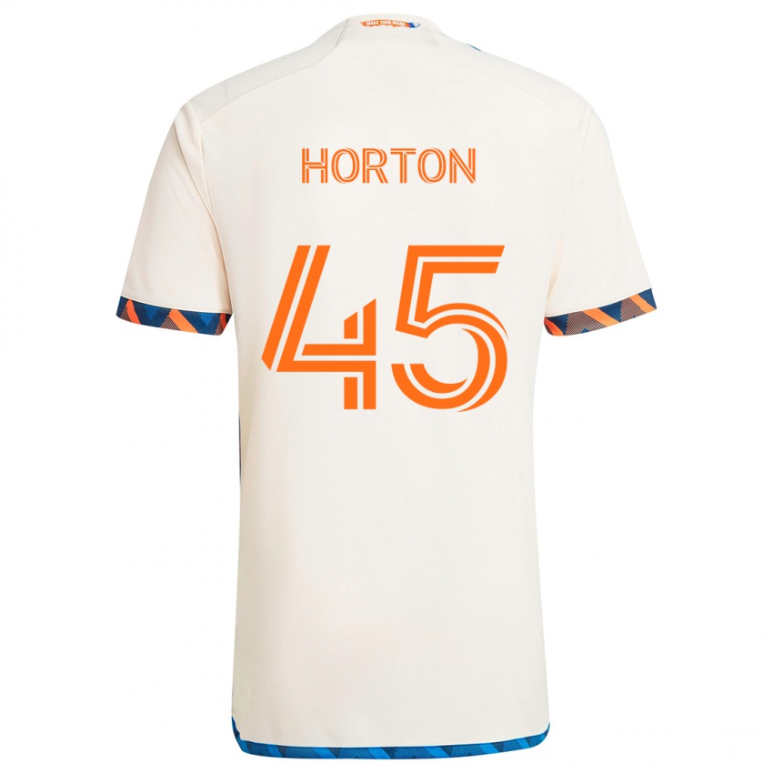 Kinder Philip Horton #45 Weiß Orange Auswärtstrikot Trikot 2024/25 T-Shirt