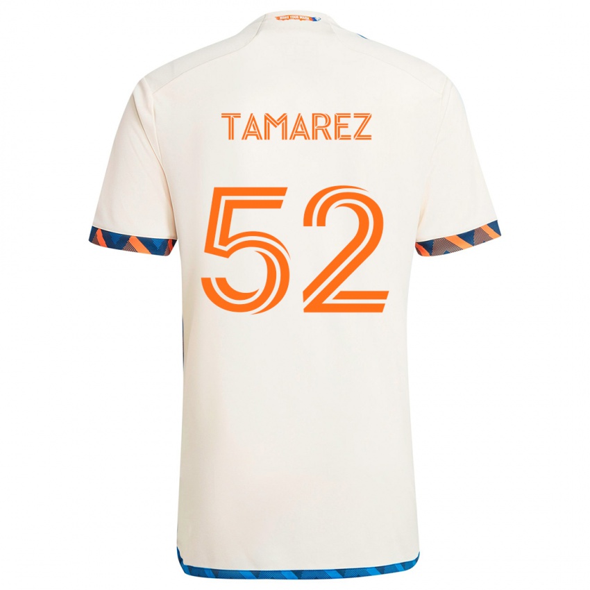 Kinder Lucas Tamarez #52 Weiß Orange Auswärtstrikot Trikot 2024/25 T-Shirt