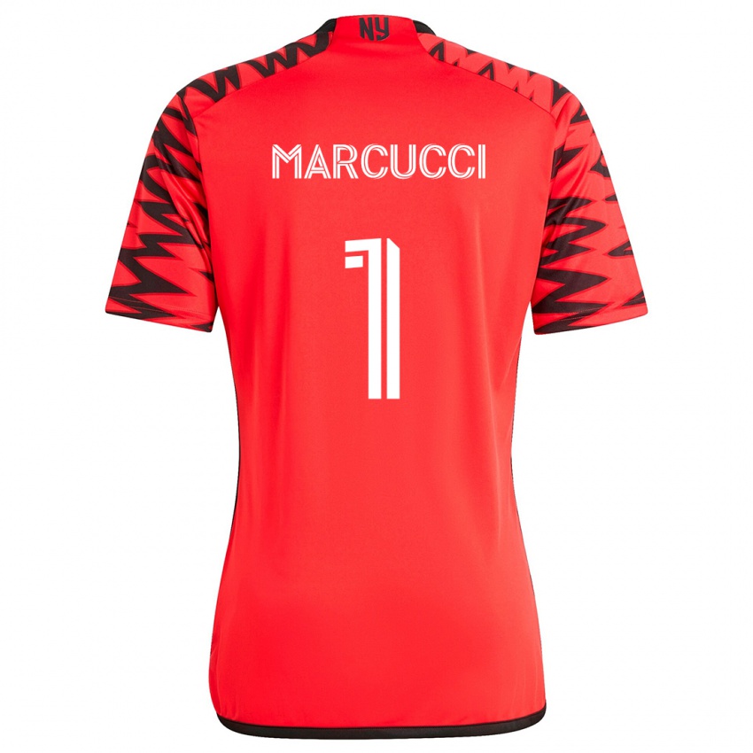 Kinder Aj Marcucci #1 Rot Schwarz Weiß Auswärtstrikot Trikot 2024/25 T-Shirt