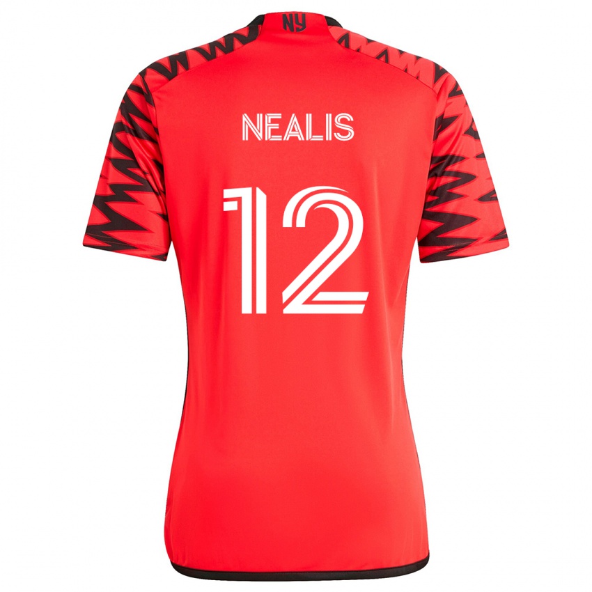 Kinder Dylan Nealis #12 Rot Schwarz Weiß Auswärtstrikot Trikot 2024/25 T-Shirt