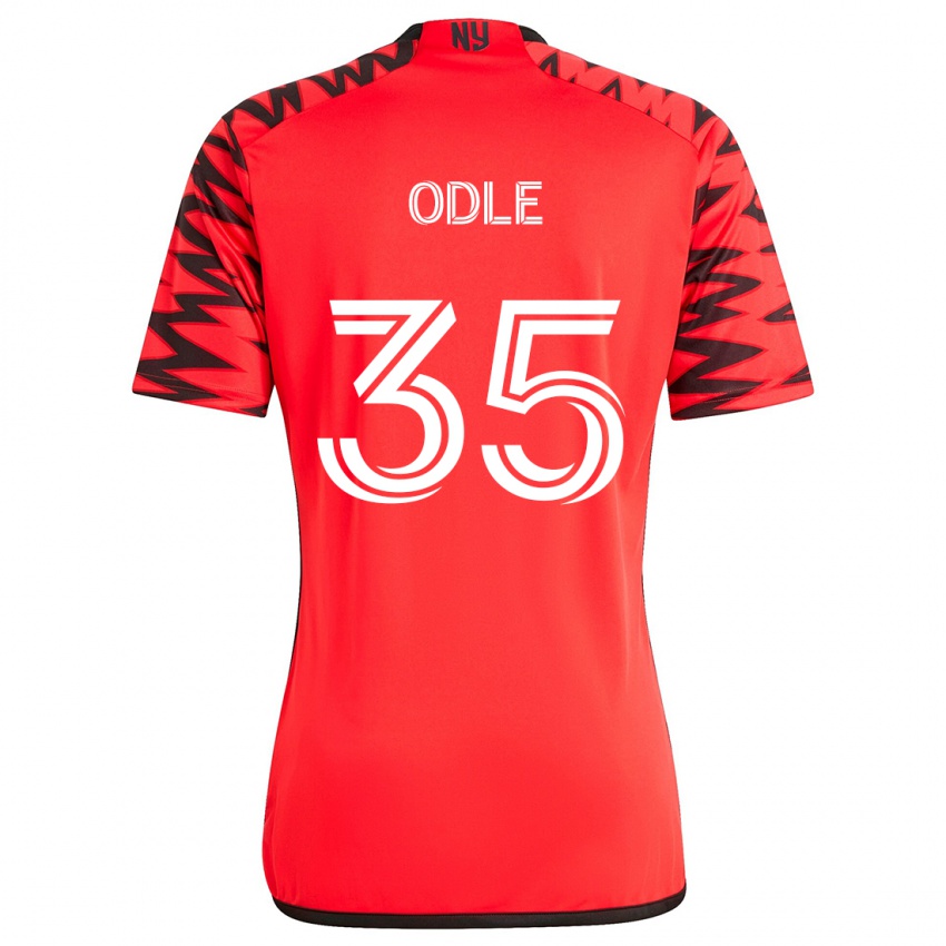 Kinder Dallas Odle #35 Rot Schwarz Weiß Auswärtstrikot Trikot 2024/25 T-Shirt