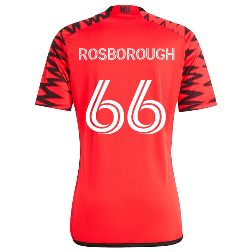 Kinder Tanner Rosborough #66 Rot Schwarz Weiß Auswärtstrikot Trikot 2024/25 T-Shirt