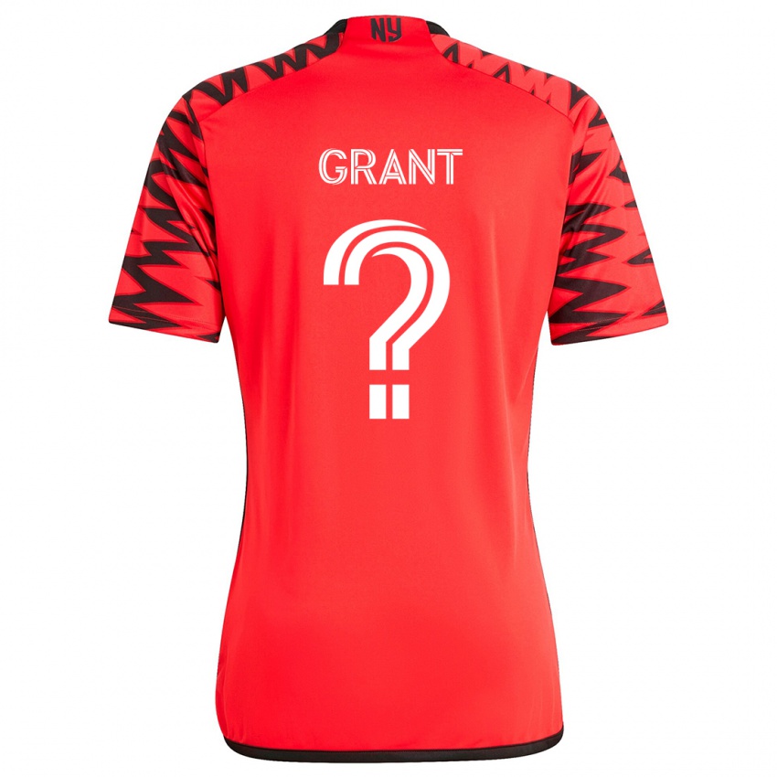 Kinder Joshua Grant #0 Rot Schwarz Weiß Auswärtstrikot Trikot 2024/25 T-Shirt