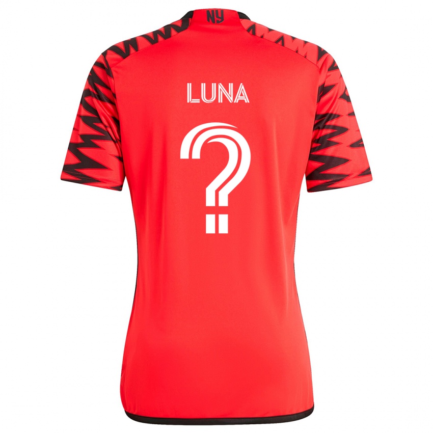 Kinder Erick Luna #0 Rot Schwarz Weiß Auswärtstrikot Trikot 2024/25 T-Shirt