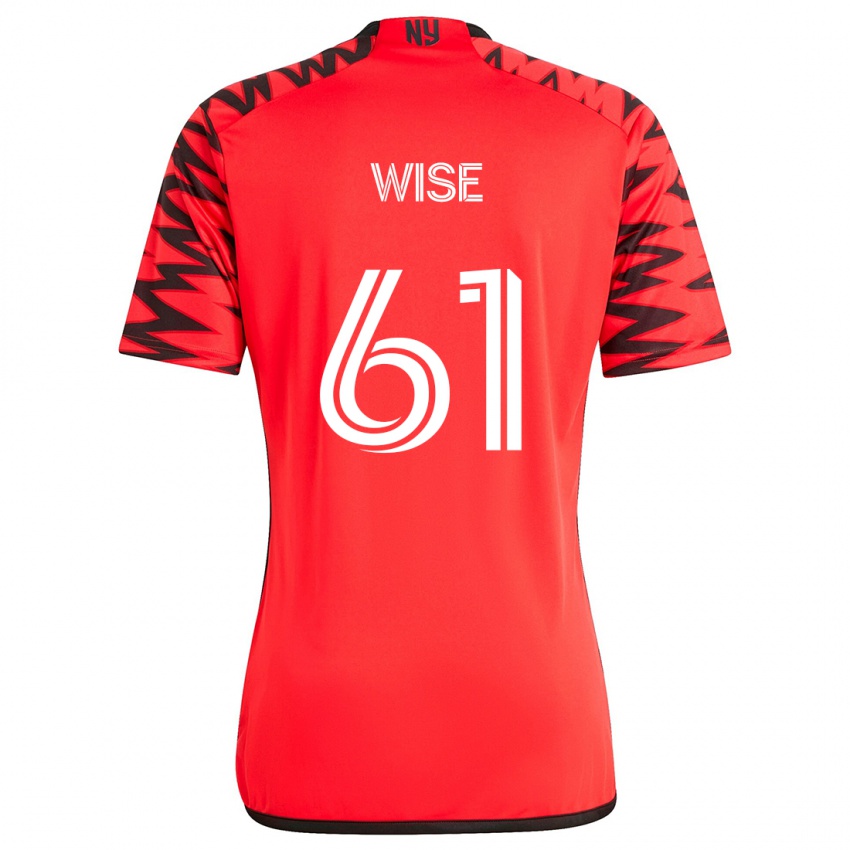 Kinder Henry Wise #61 Rot Schwarz Weiß Auswärtstrikot Trikot 2024/25 T-Shirt