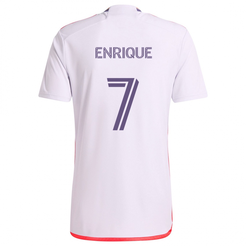 Kinder Ramiro Enrique #7 Weiß Rot Lila Auswärtstrikot Trikot 2024/25 T-Shirt