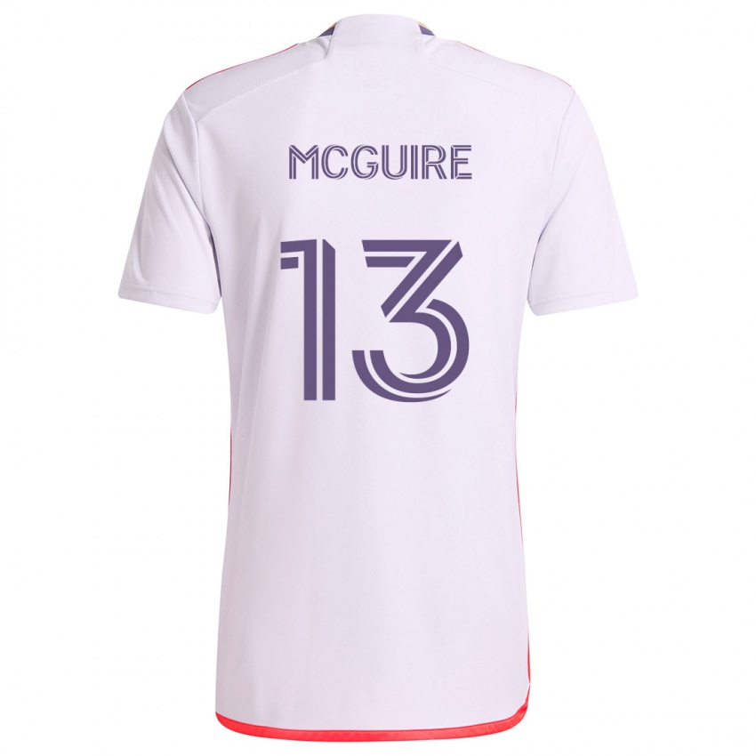 Kinder Duncan Mcguire #13 Weiß Rot Lila Auswärtstrikot Trikot 2024/25 T-Shirt