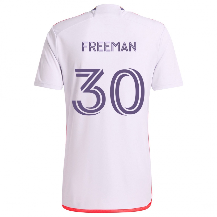 Kinder Alex Freeman #30 Weiß Rot Lila Auswärtstrikot Trikot 2024/25 T-Shirt