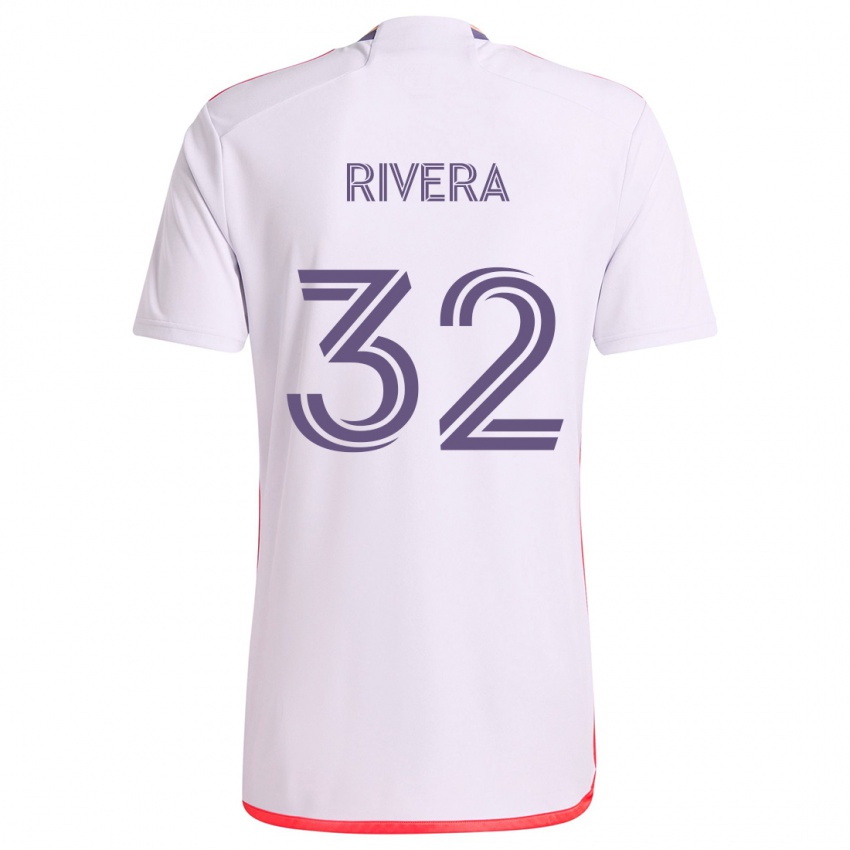 Kinder Wilfredo Rivera #32 Weiß Rot Lila Auswärtstrikot Trikot 2024/25 T-Shirt