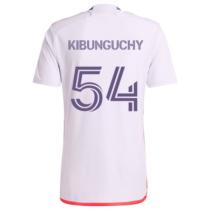 Kinder Nabi Kibunguchy #54 Weiß Rot Lila Auswärtstrikot Trikot 2024/25 T-Shirt