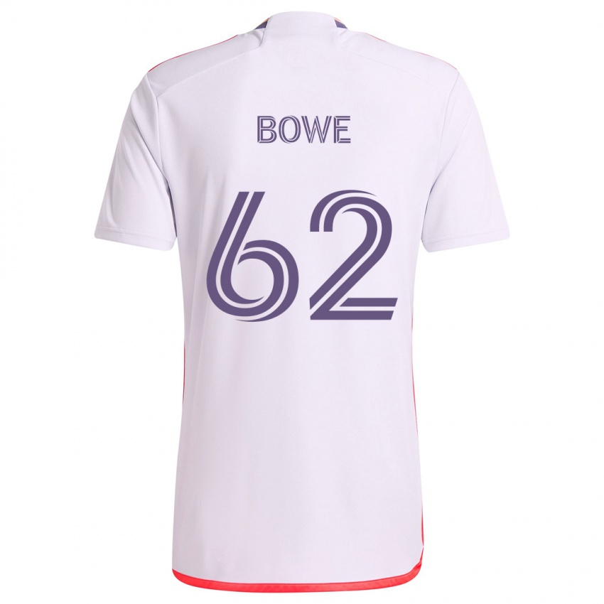 Kinder Thomas Bowe #62 Weiß Rot Lila Auswärtstrikot Trikot 2024/25 T-Shirt