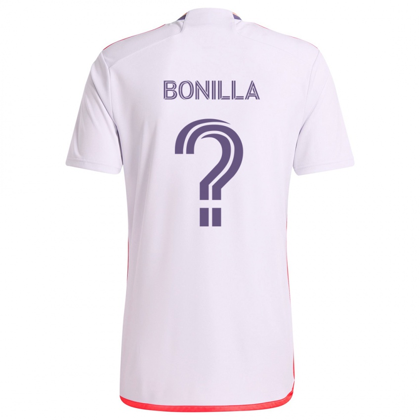 Kinder Jarell Bonilla #0 Weiß Rot Lila Auswärtstrikot Trikot 2024/25 T-Shirt