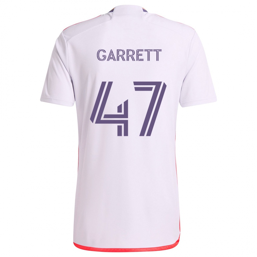 Kinder Ian Garrett #47 Weiß Rot Lila Auswärtstrikot Trikot 2024/25 T-Shirt