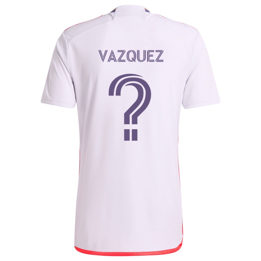 Kinder Daniel Vazquez #0 Weiß Rot Lila Auswärtstrikot Trikot 2024/25 T-Shirt