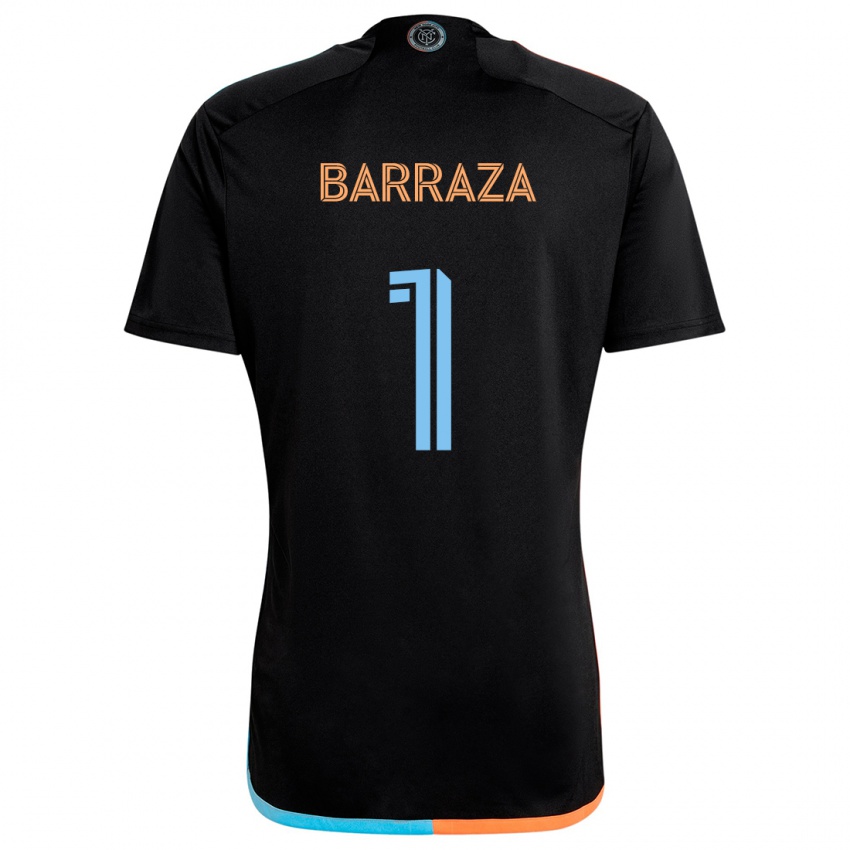 Kinder Luis Barraza #1 Schwarz Orange Blau Auswärtstrikot Trikot 2024/25 T-Shirt