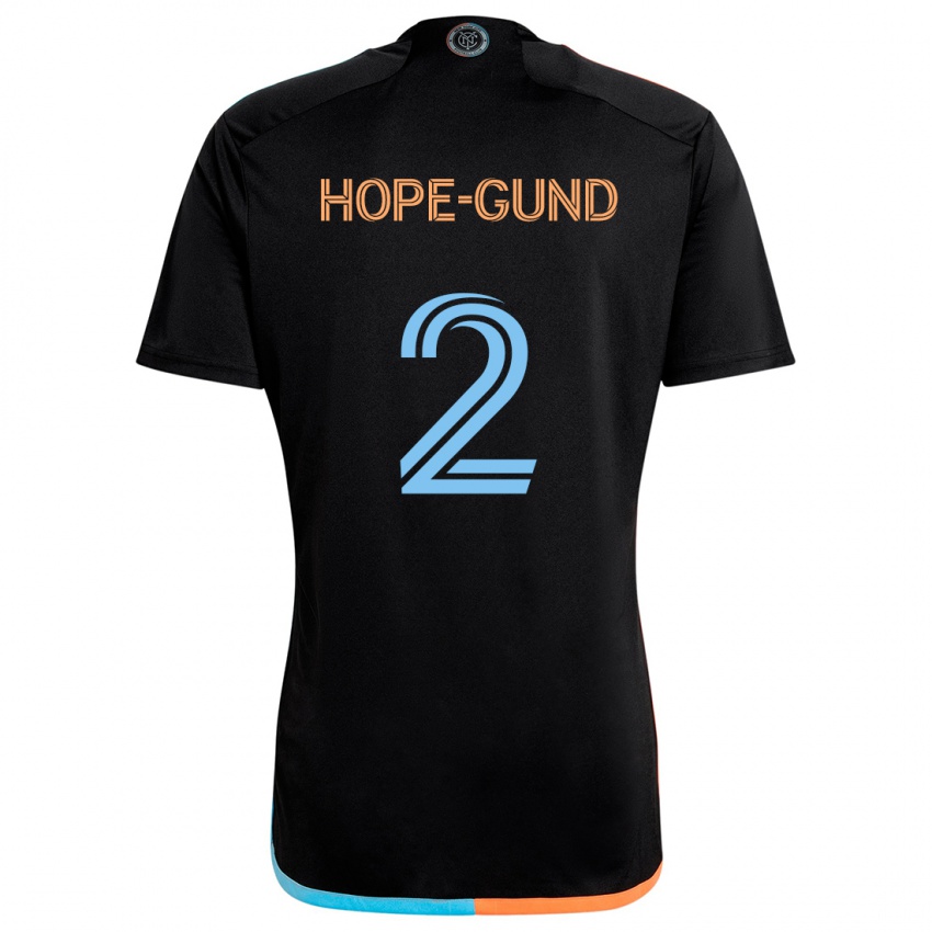 Kinder Rio Hope-Gund #2 Schwarz Orange Blau Auswärtstrikot Trikot 2024/25 T-Shirt