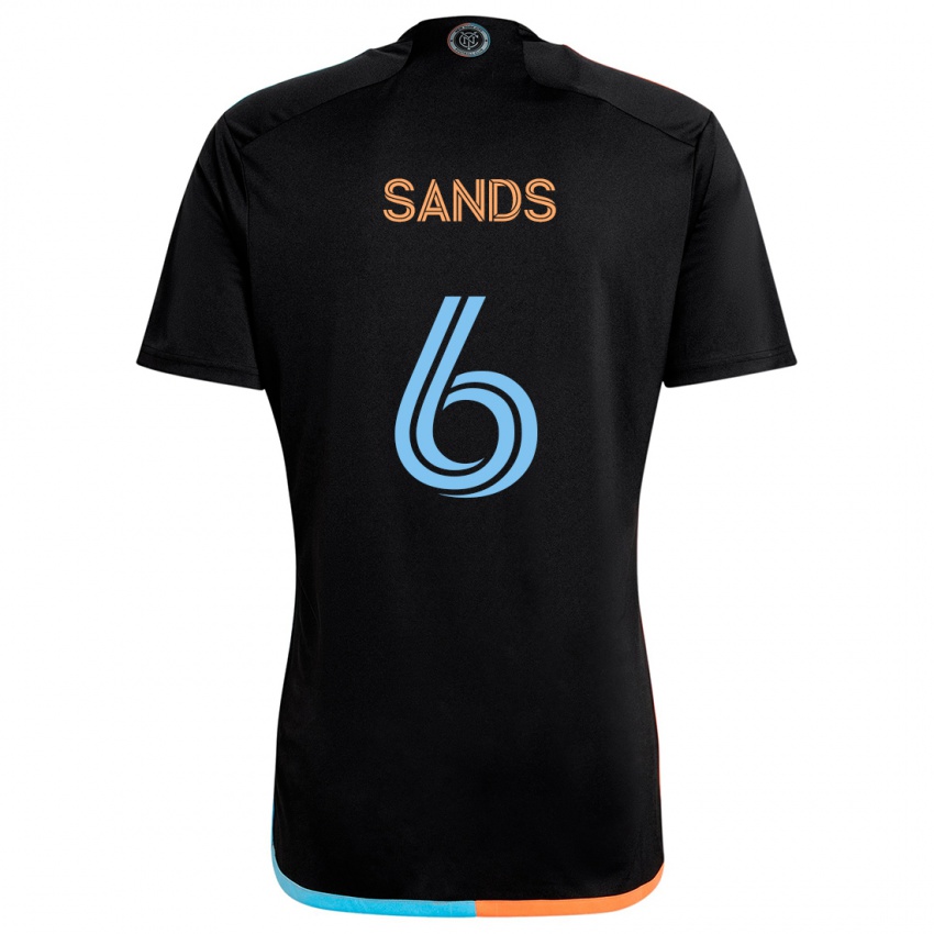 Kinder James Sands #6 Schwarz Orange Blau Auswärtstrikot Trikot 2024/25 T-Shirt