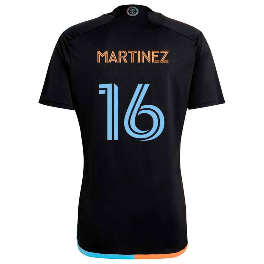 Kinder Alonso Martínez #16 Schwarz Orange Blau Auswärtstrikot Trikot 2024/25 T-Shirt