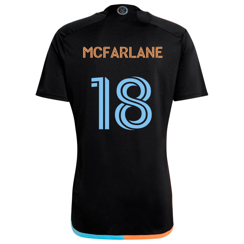 Kinder Christian Mcfarlane #18 Schwarz Orange Blau Auswärtstrikot Trikot 2024/25 T-Shirt