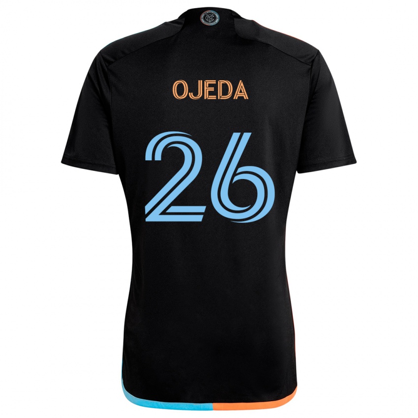 Kinder Agustín Ojeda #26 Schwarz Orange Blau Auswärtstrikot Trikot 2024/25 T-Shirt