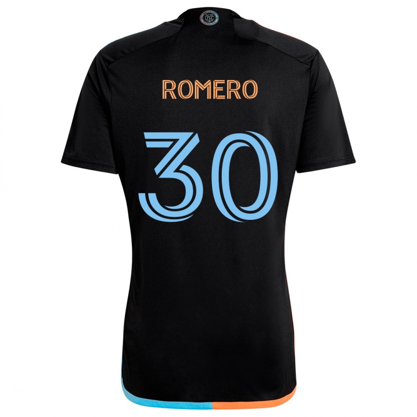 Kinder Tomás Romero #30 Schwarz Orange Blau Auswärtstrikot Trikot 2024/25 T-Shirt