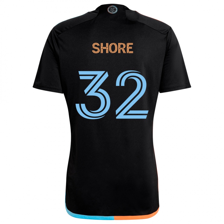 Kinder Jonathan Shore #32 Schwarz Orange Blau Auswärtstrikot Trikot 2024/25 T-Shirt