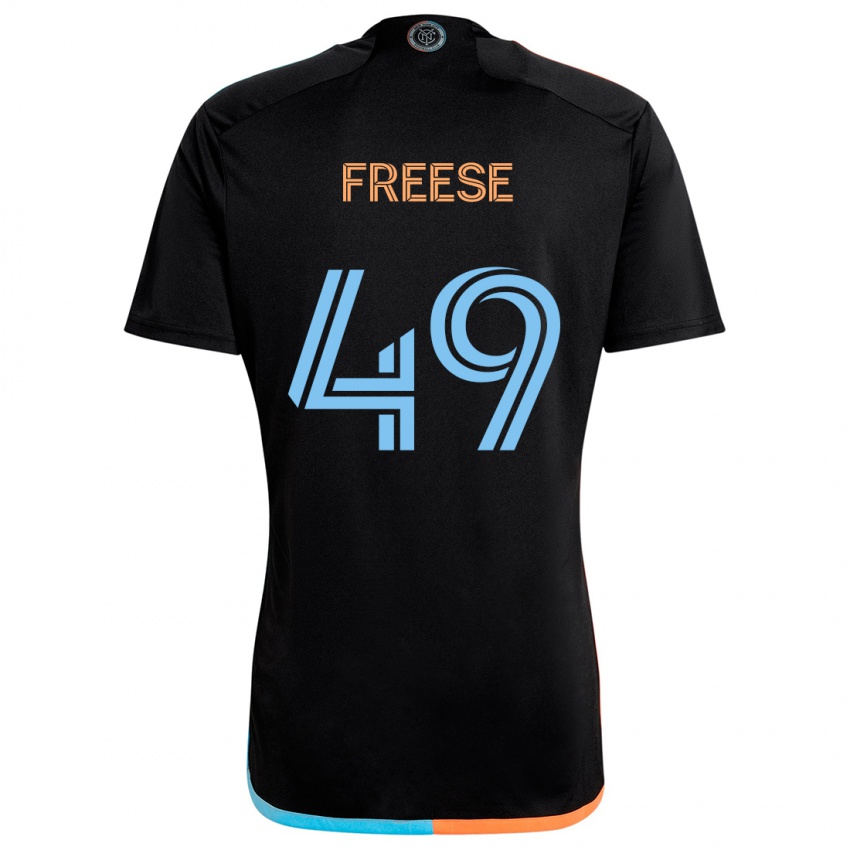 Kinder Matt Freese #49 Schwarz Orange Blau Auswärtstrikot Trikot 2024/25 T-Shirt