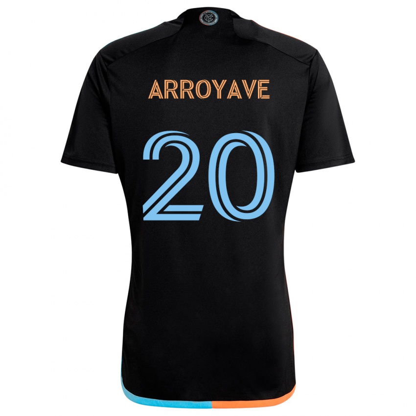 Kinder Jacob Arroyave #20 Schwarz Orange Blau Auswärtstrikot Trikot 2024/25 T-Shirt