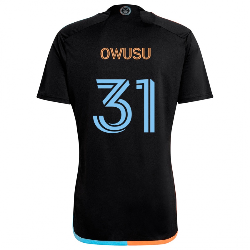 Kinder Samuel Owusu #31 Schwarz Orange Blau Auswärtstrikot Trikot 2024/25 T-Shirt