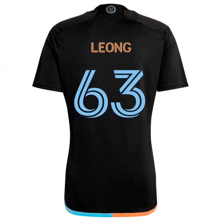 Kinder Matthew Leong #63 Schwarz Orange Blau Auswärtstrikot Trikot 2024/25 T-Shirt