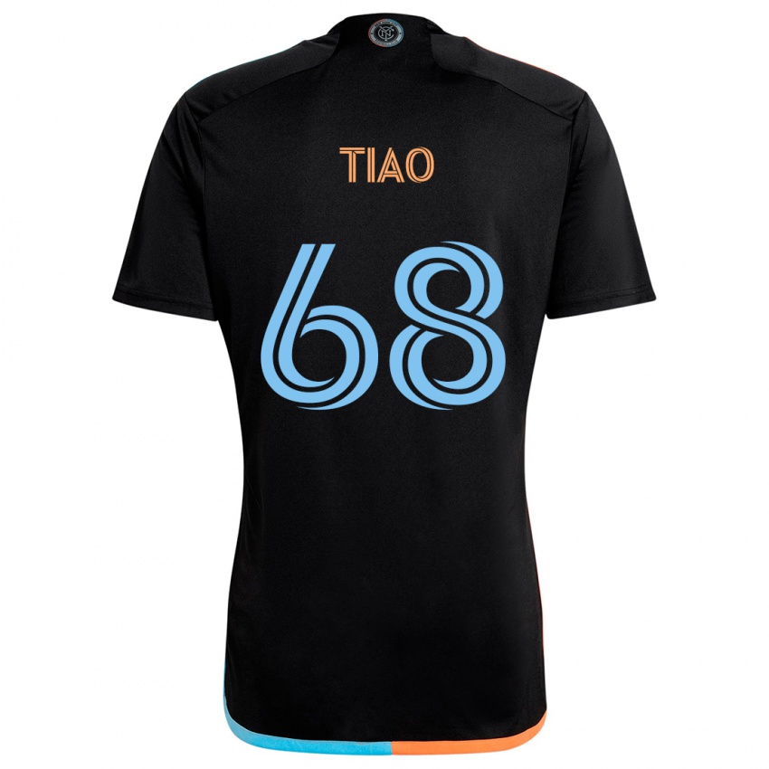 Kinder Christopher Tiao #68 Schwarz Orange Blau Auswärtstrikot Trikot 2024/25 T-Shirt