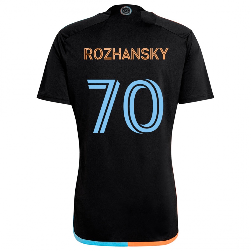 Kinder Jake Rozhansky #70 Schwarz Orange Blau Auswärtstrikot Trikot 2024/25 T-Shirt