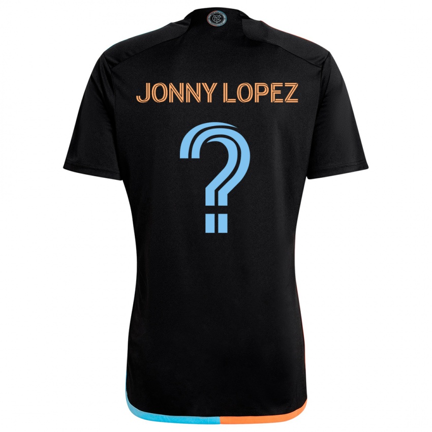 Kinder Jonny Lopez #0 Schwarz Orange Blau Auswärtstrikot Trikot 2024/25 T-Shirt