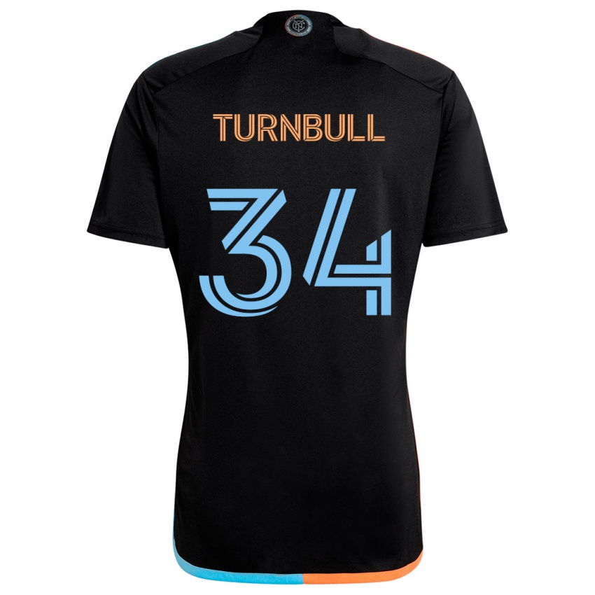 Kinder Stephen Turnbull #34 Schwarz Orange Blau Auswärtstrikot Trikot 2024/25 T-Shirt