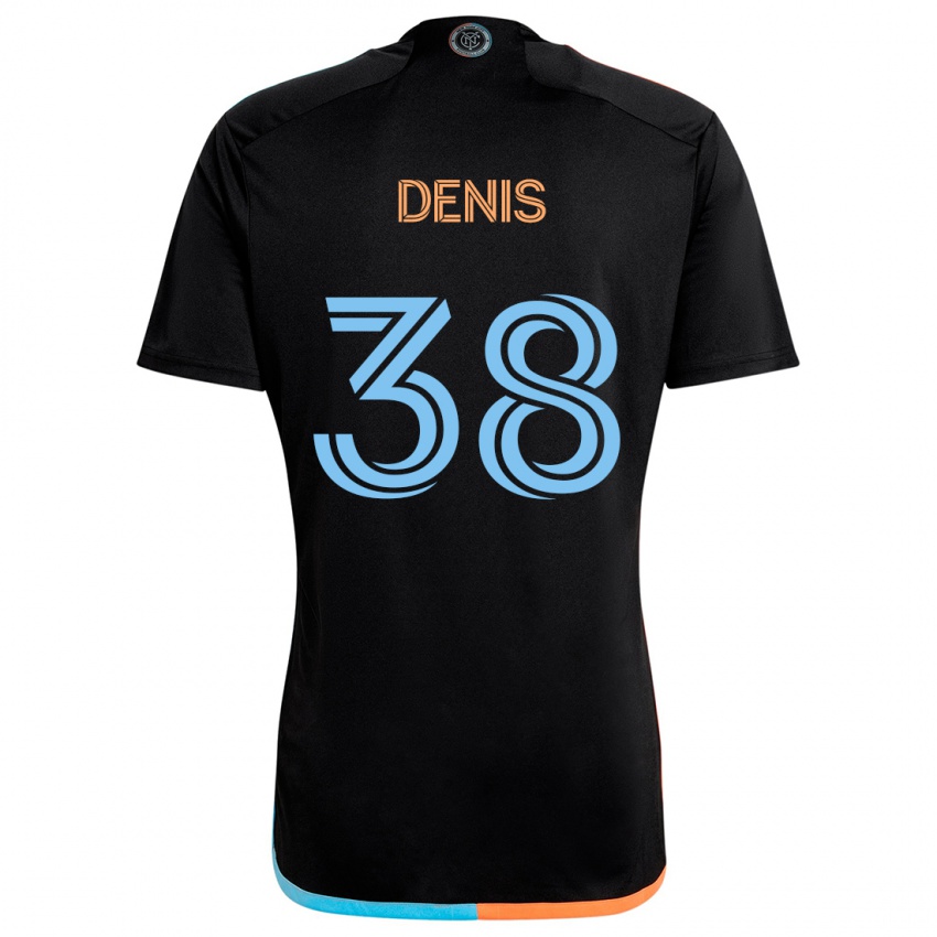 Kinder John Denis #38 Schwarz Orange Blau Auswärtstrikot Trikot 2024/25 T-Shirt