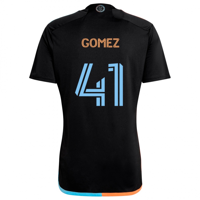 Kinder Julián Gómez #41 Schwarz Orange Blau Auswärtstrikot Trikot 2024/25 T-Shirt