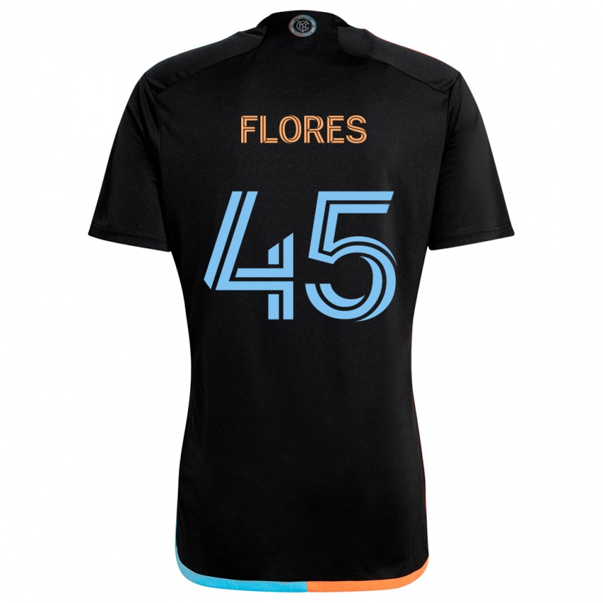 Kinder Brian Flores #45 Schwarz Orange Blau Auswärtstrikot Trikot 2024/25 T-Shirt