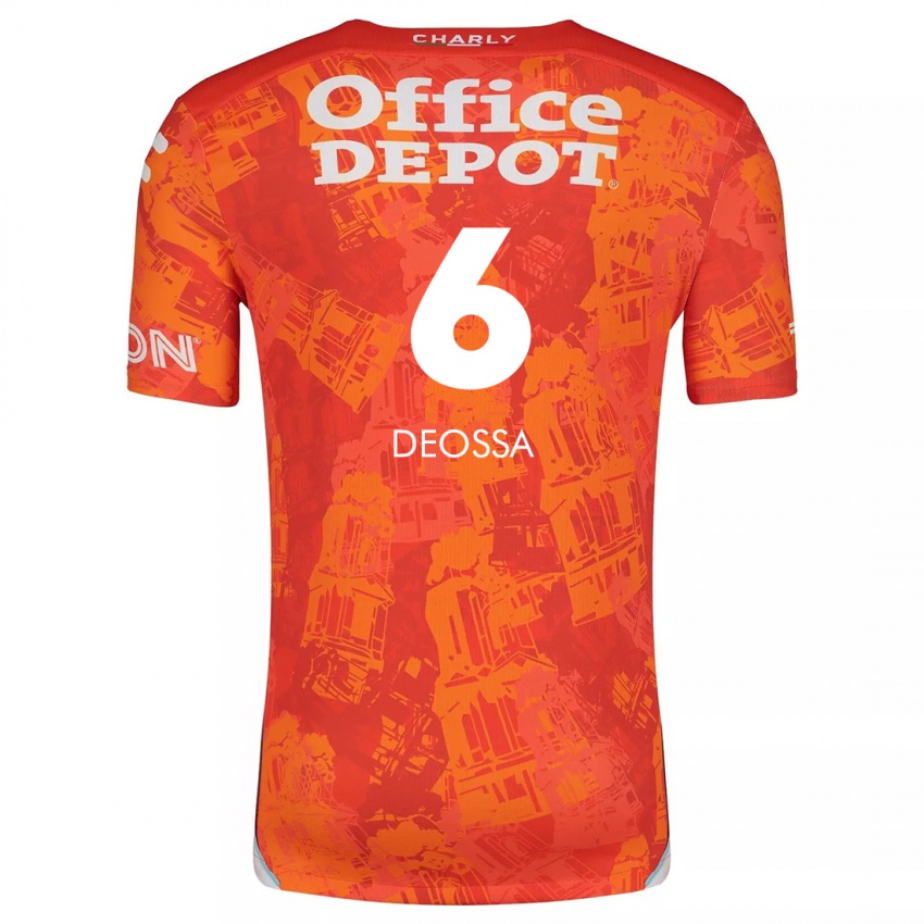 Kinder Nelson Deossa #6 Orange Weiß Auswärtstrikot Trikot 2024/25 T-Shirt