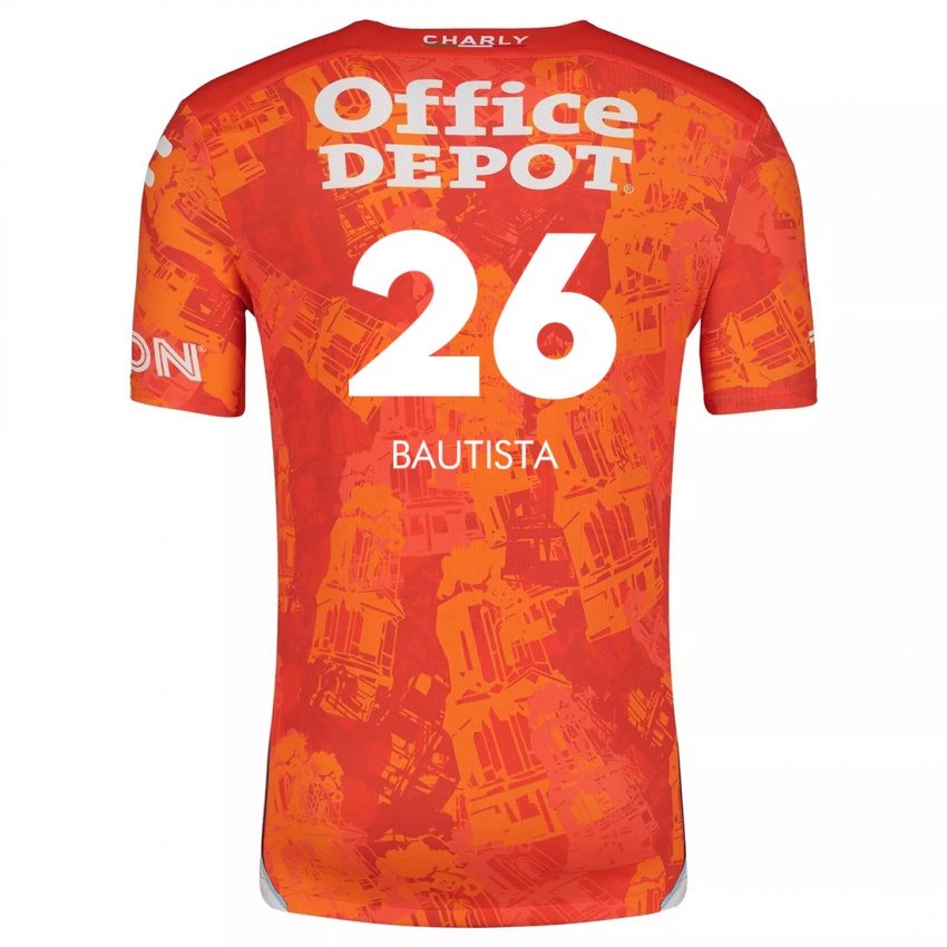 Kinder Alán Bautista #26 Orange Weiß Auswärtstrikot Trikot 2024/25 T-Shirt