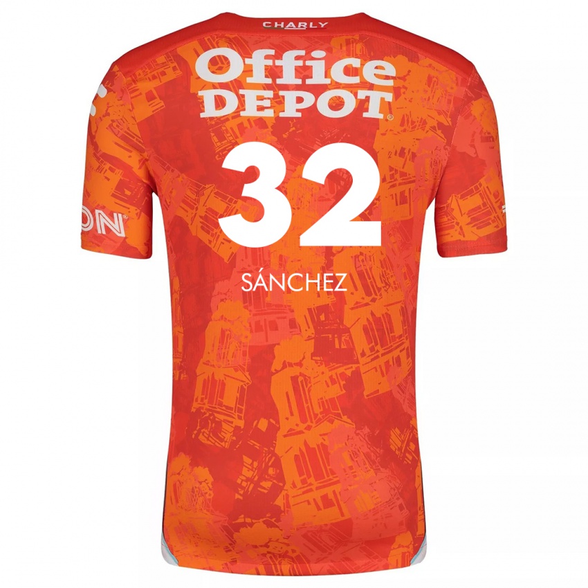 Kinder Carlos Sánchez #32 Orange Weiß Auswärtstrikot Trikot 2024/25 T-Shirt